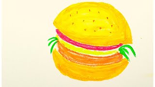 Sandwich drawing easy-easy drawing/drawing a sandwich/draw sandwich #shorts