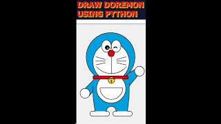 Draw doremon using Python Turtle #python #programming #shorts #coding #viralshorts