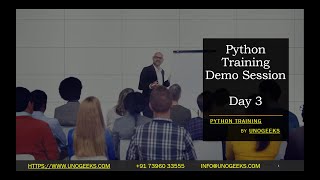 Python Training Course Day 3 | Python Training and Placement | Python Training and Certification