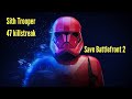 Star Wars Battlefront 2. 47 kill streak with the Sith Trooper!