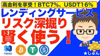 レンディングサービスのリスクを深掘り考察！〜NEXO BTC7％、USDT16%の高金利を生かして賢く使う！