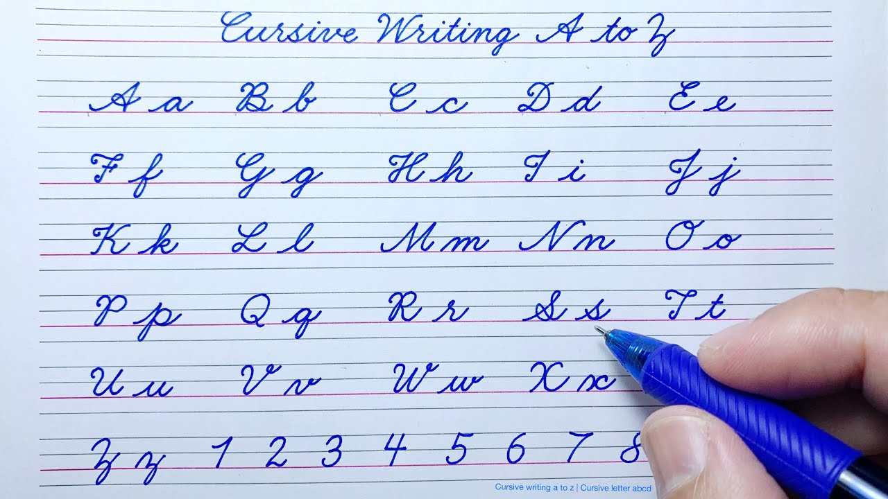 Cursive Writing A To Z Cursive Letter Abcd English Cursive