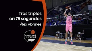 Álex Abrines, 3 triples en 75 segundos | Supercopa Endesa 2020