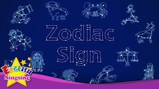Kids vocabulary - Zodiac sign - 12 Zodiac signs - star signs - English educational video