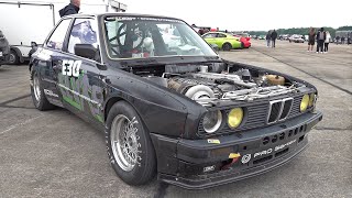 950HP BMW 325i E30 24V Turbo PTB-Racing 0-257 KM/H Acceleration!