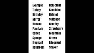 20-Word Memory Test