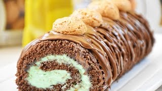 Rotolo agli amaretti con crema al pistacchio - Ricetta di Fidelity Cucina