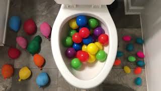 Will it Flush? - Plastic Balls, Surprise Eggs, Water Balloons, Squishy Ball