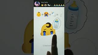 Emoji Mix 👶+😭+🍼 | baby crying for milk emoji mix drawing #viral #trending #shorts #creativehugz