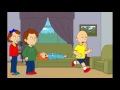 caillou misbehaves at the restaurant gets grounded