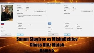 Sanan Sjugirov vs Alexander Morozevich Chess Blitz  5