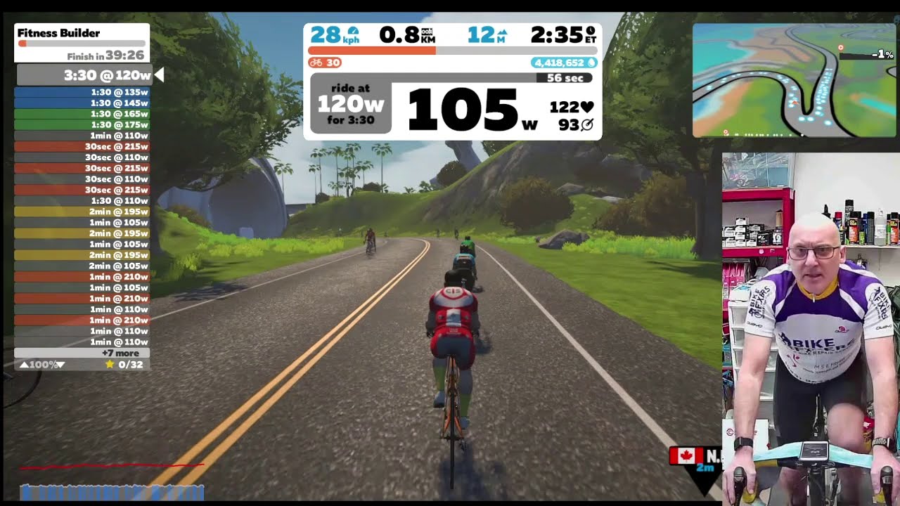 Zwift Fitness Builder Workout - YouTube