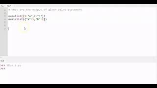 print the output of given code using python