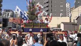 ２０１８博多祇園山笠・追い山ならし・櫛田神社入り　８全流れ「動画」