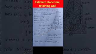 Estimate stone for retaining wall...