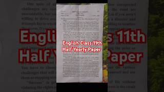 Class 11th English paper 2024 ll English half yearly paper Code RT #2024 #shortsfeed