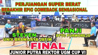 Final Panji Bttc Purworejo vs Steven Univ Brawijaya 🏓 Final Junior Putra Rektor Ugm Cup VI