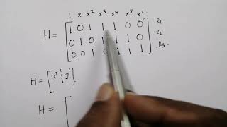 Lecture 34: G matrix and H matrix for Cyclic Code