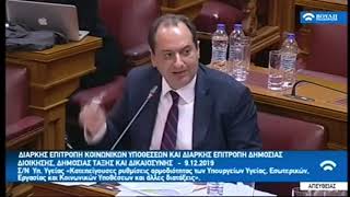 H τοποθέτηση στην Επιτροπή της Βουλής