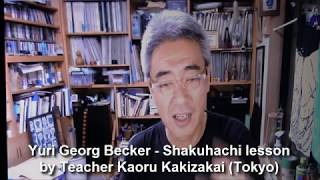 Yuri Becker study English and the tradition of monks of emptiness (komuso) with Kaoru Kakizakai