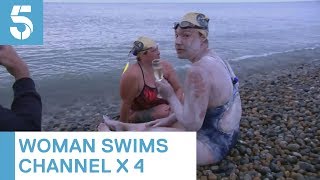 Sarah Thomas: cancer survivor becomes first to swim Channel four times non-stop | 5 News