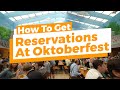 How To Get Table Reservations At Oktoberfest In Munich - Seats Without Tickets