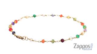 Dee Berkley Gold Filled Multicolor Tourmaline Anklet SKU: 9251541