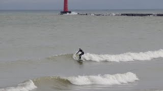 2024.12.31 new years eve sheboygan, great lakes surfing