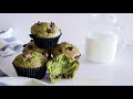 SPINACH BANANA MUFFINS WITH CHOCOLATE CHIPS