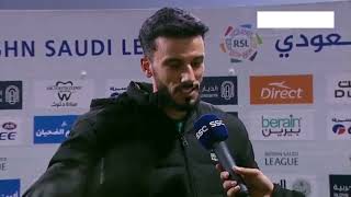 تصريح لاعب نادي العروبة عمر السومة بعد مباراة التعاون والعروبة بالدوري السعودي