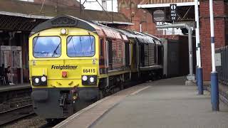 GBRF 60087, Northern Rail 319's and Double Headed freightliner 66's 66415 66957, Deansgate 25.06.22