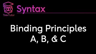 [Syntax] Binding Principles A, B, and C