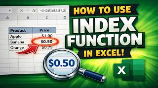 How to use the INDEX function in Excel