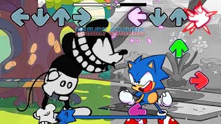 FNF Suicide Mouse vs Sonic Alive Sings Bluey Can Can | Smile Song Sonic.Exe 3.0 FNF Mods
