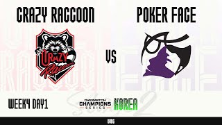 CRAZY RACCOON vs POKER FACE I 2024 OWCS KOREA STAGE2 WEEK4 DAY1