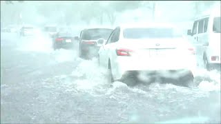 台風5号から変わった熱帯低気圧の影響で大気の状態が不安定に　仙台市に一時大雨・洪水警報　冠水した道路も