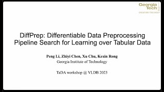 DiffPrep: Differentiable Data Preprocessing Pipeline Search for Learning over Tabular Data