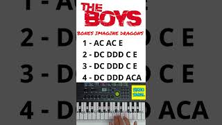 Bones - Imagine Dragons (Piano Tutorial) | The Boys Meme Song On Piano | #shorts #youtubeshorts