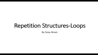 Week 4: Repetition Structure | while loop in Python