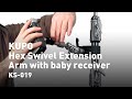 KUPO Hex Swivel Extension Arm with baby receiver  ( KS-019)