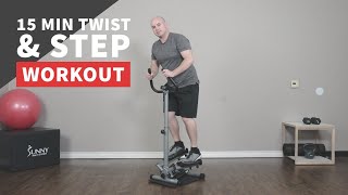 15 Minute Twist and Step Workout with Step Machine