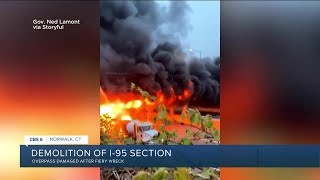 I-95 overpass in Connecticut scorched during a fuel truck inferno has been demolished