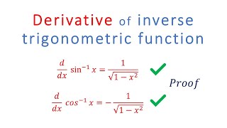 how to take the derivative of inverse trigonometric function