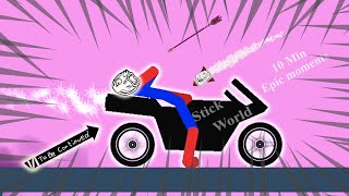 10 Min Best falls | Stickman Dismounting funny and epic moments | Like a boss compilation #750