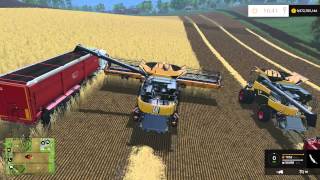 Farming Simulator 15 PC Mod Showcase: Caterpillar Combines