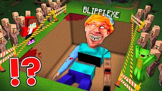 Mikey \u0026 JJ Found Scary Blippi.EXE under Ground in Minecraft - Maizen?!