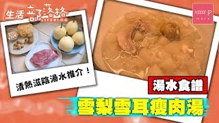 【雪耳湯食譜】雪梨雪耳瘦肉湯 清熱滋陰 湯水推介！ [中文字幕] Chinese Soup Recipe 保健湯水 湯水食譜 在家煮 Nourishing Soup 老火湯食譜  雪耳湯食譜