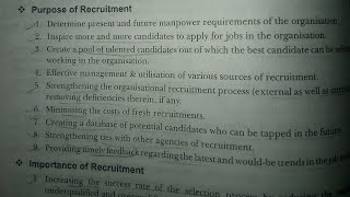 Chapter - Recruitment and selection | HRM | part 2 | B. com | Mdu