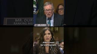 Protester interrupts Kristi Noem’s Senate hearing over ICE-related deaths