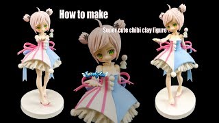 84】How to make chibi figure/ lovely4u OC Miyuki【Clay Tutorial/DIY】